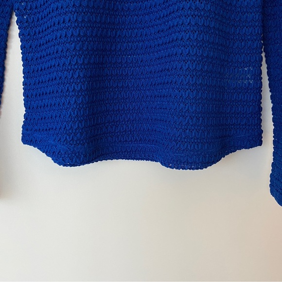 NORTHERN REFLECTIONS ROYAL BLUE LACE LONG SLEEVED TOP, MEDIUM - Picture 9 of 13